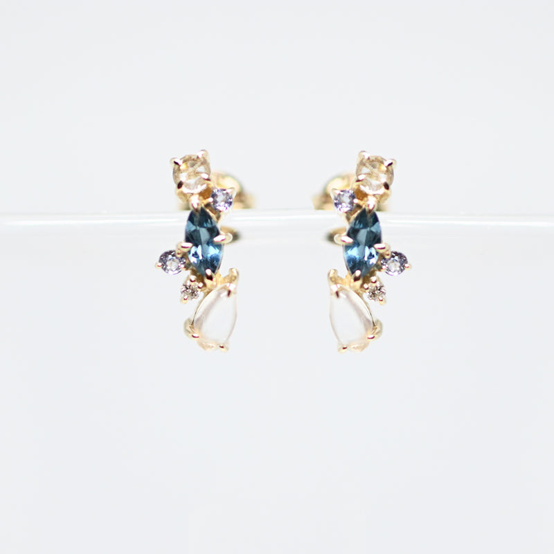 Twinkling blue ピアス【K10YG】24AW