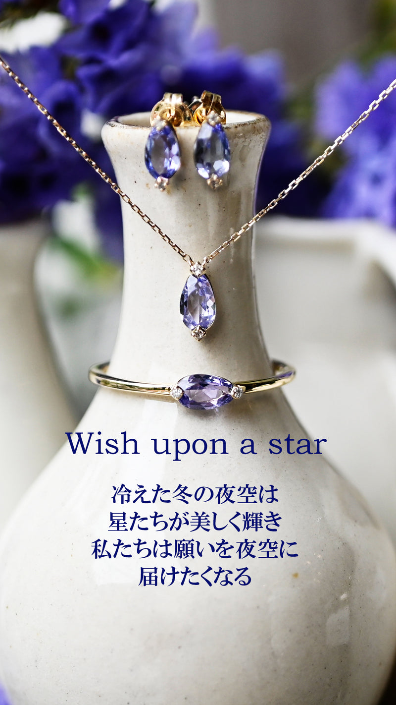 Wish upon a star ピアス【K10YG】24AW